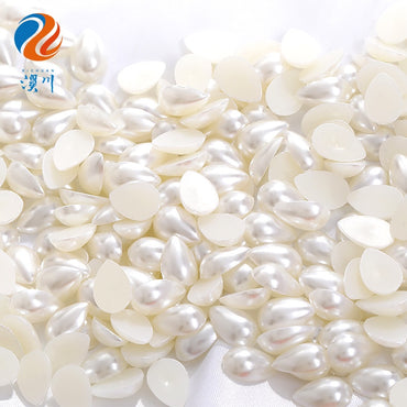 100g  ABS Drops Half Face Pearl Wedding Dress Accessories Headdress DIY Handmade Materials