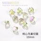 Nail Rhinestone 10pcs Glass Products Transparent Goose Down Yellow Series Crystal Mobile Phone Stick Rhinestone Diy Accessories