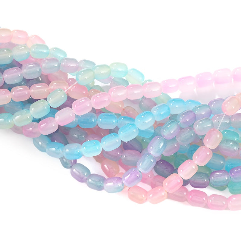 Two-color Date Bead Handmade Loose Bead Through Hole Bead DIY Bracelet Necklace Accessories