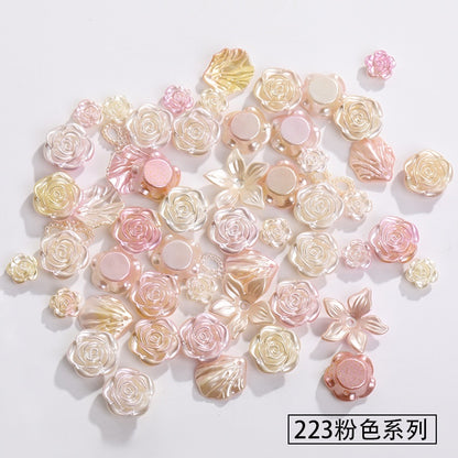 50g Baroque Mixed Designs Diy Homemade Flower Bow Shape Resin Phone Case Decoration ABS Headdress Hair Accessories