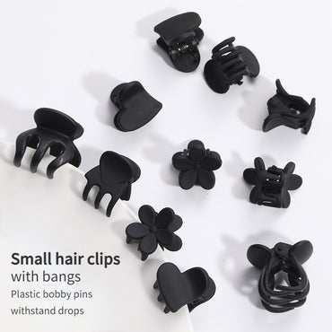 Mini Frosted Small Clip with Bangs 【10pcs】Children's Broken Clip Girls Shark Hair Accessory Side Clip
