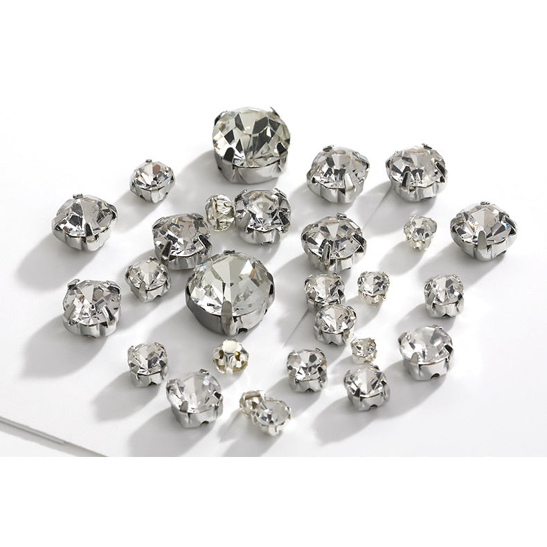 Solid Hand Sewn Rhinestones Claw Rhinestones Diy Shoe Headwear Collar Accessories Clothing Accessories