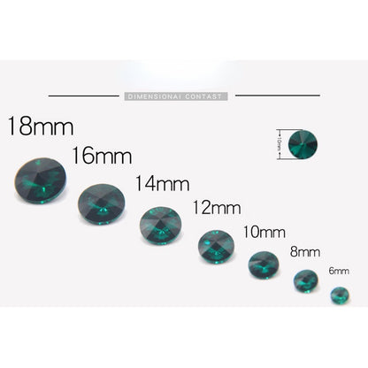 16/18mm Round Shape Crystal Strass Applique Rhinestones For Hair Clothes Sewing On Clothing