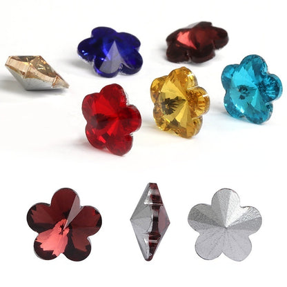 Flower Glass Crystal Rhinestones for Nail Art Decoration Jewelry Making Luxury nail rhinestones