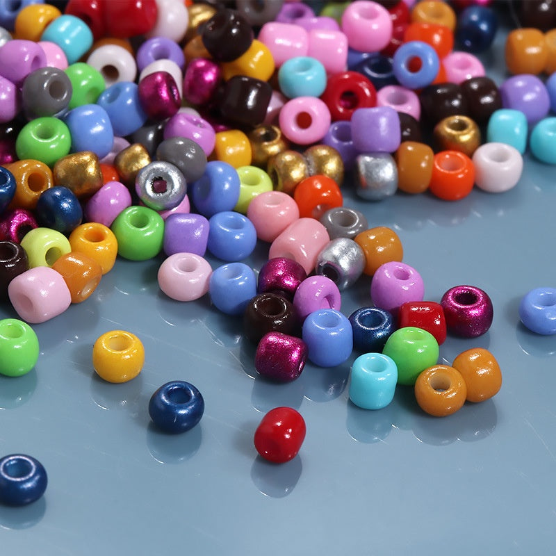 Fashion 12 Gramme Bead Set Box DIY Chain Through Hole Glass Cross Beaded Bracelet Beads