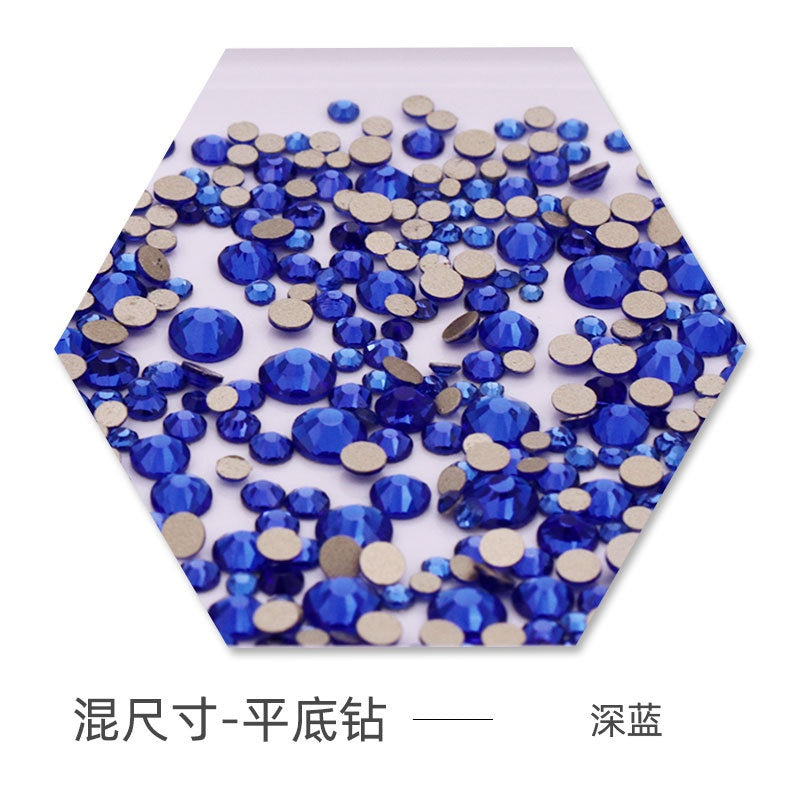 Size Size Mixed Nail Rhinestone International Trade A Flat Glass Crystal Mobile Phone Diy Stick Rhinestone Violent Bear Stick