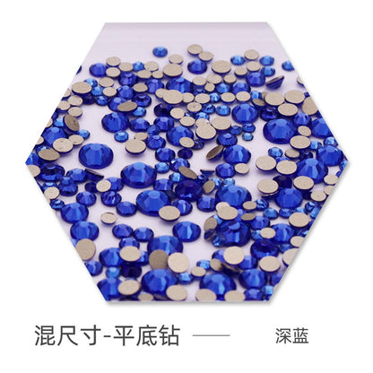 Size Size Mixed Nail Rhinestone International Trade A Flat Glass Crystal Mobile Phone Diy Stick Rhinestone Violent Bear Stick