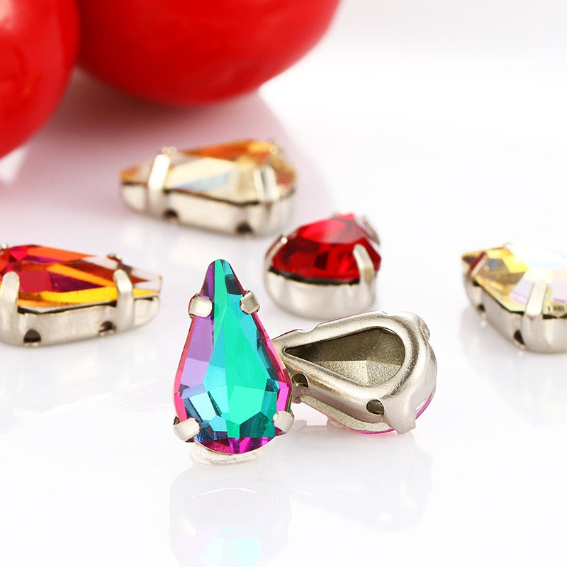 K9 Material Thickened Hollow Claw Diamond Tip Bottom Crystal Glass Shaped Rhinestone Diy Clothing Wedding Accessories