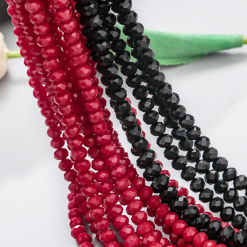 3/4/6/8mm Flat Bead Porcelain Jade Glass Beads  for Diy Bracelet Necklace Jewelry Accessories