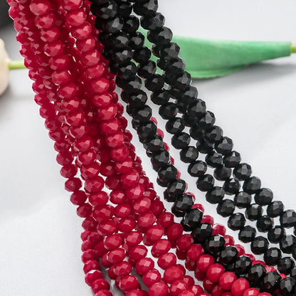 3/4/6/8mm Flat Bead Porcelain Jade Glass Beads  for Diy Bracelet Necklace Jewelry Accessories