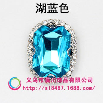 10pcs 8*10mm Octagon Shape  Crystal Rhinestone with Sliver/Gold Bottom Hand Sewn Rhinestone DIY  Phone Case Clothing Accessories Materials