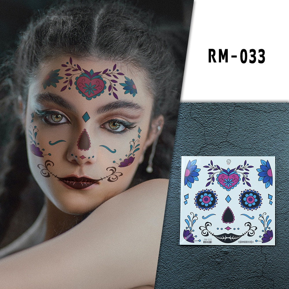 Halloween Clown Horror Mouth Tattoo Stickers, for Party Props Horror Cosplay Costume Makeup Props, for Halloween Masquerade Cosplay Party.