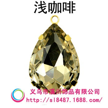 Water Drop Glass Claw Rhinestones with Hole Hand Seam Rhinestones Gold Single Hanging Claw Rhinestones DIY Jewelry Clothing Accessories