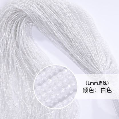 1mm Crystal Flat Glass Beads Hand Make Necklace Bracelet Jewelry DIY Beads