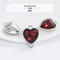 Crystal Heart Pendant Double Hole Bracelet Necklace Glass Diamond Link Piece DIY Bag Clothing Shoe Accessories