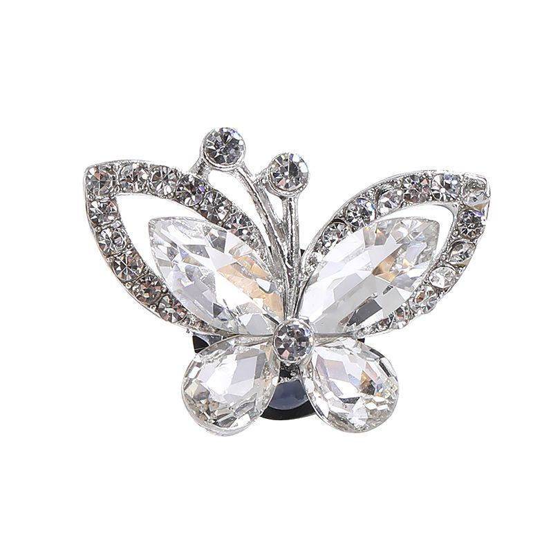 Crystal Butterfly Shoe Buckle Cross Crocs Accessories Diy Garden Shoes Shoes Flower Work Word Buckle Accessories
