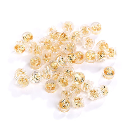 Diy Ear Ornament Accessories 10pcs Transparent Plastic Silicone Anti-slip Anti-fall Hamburger Ear Blocking Cap Ornament Material Accessories