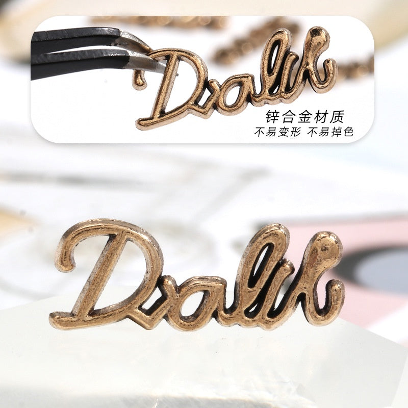 Diy Alloy Letter Hair Accessories Alloy Accessories Retro Alloy Letter Cream Glue Accessories Diy Phone Case Hair Clip Material Pack