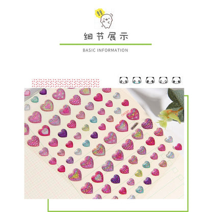 Dazzle Colorful Love Shiny Transparent Crystal Drop Glue Sticker Paste Girl Eyebrow Stick Ear Stick Decoration DIY Hand Ledger