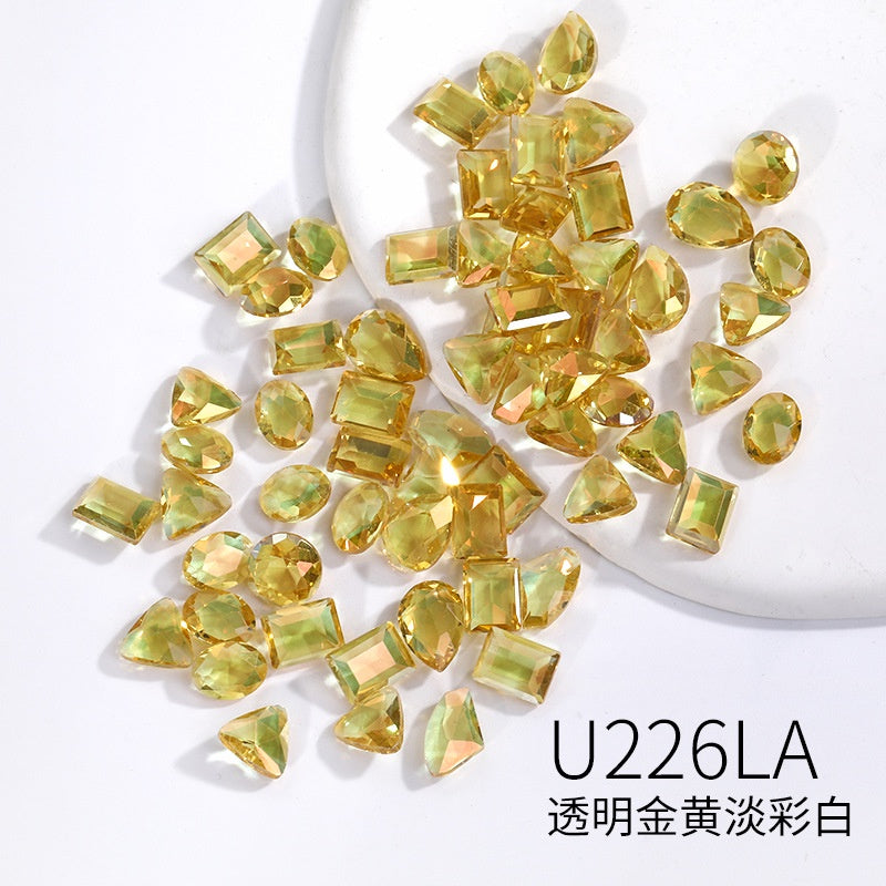 10pcs 【3-10mm】nail rhinestones hand accessories Korean wind Transparent Mixed Shapes Nails Art Decoration Professional Rhinestones Nail Art Rhinestones Mix