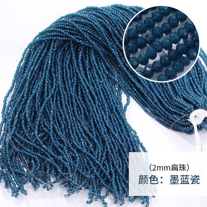 10-pack Crystal Through-hole Glass Flat Beads with A Diameter of 2mm Are Suitable for Bracelet Necklace Jewelry Diy Materials