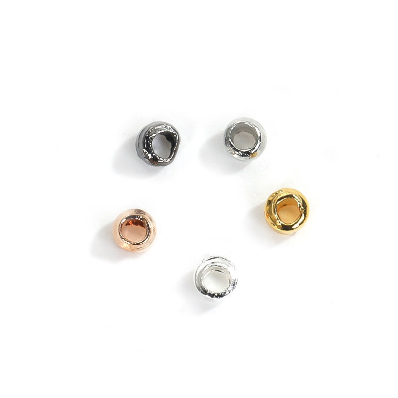 500pcs Environment-friendly Nickel-free Positioning Bead Partition Bead Fixed Bead Tube Bead String Bead Loose Bead DIY Jewelry Accessories Material