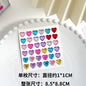 Heart Sticker Princess 3D Love Crystal Gem Sticker DIY Cup Sticker Makeup Gadget Beauty Sticker with Adhesive