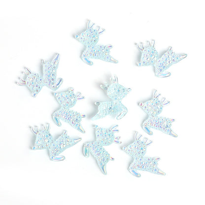 Animal Nail Ornament Resin Series Aurora Deer Nail Ornament Diy Nail Paste Diamond Material