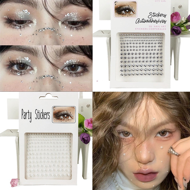 Colorful Super Shiny Rhinestone Stickers for Masquerade Parties DIY Makeup Kit