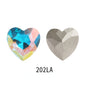50PCS Heart Shape 10mm/12mm Nail Arr Crystal Shiny Rhinestone for Clothing Jewelry Making