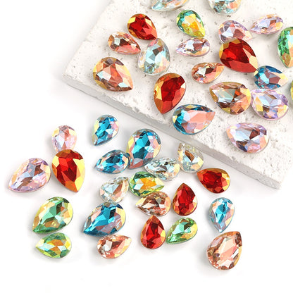 Drop Water Shape 10*14mm/13*18mm Nail Art Crystal Shiny Diamond Rhinestone for DIY Accessories