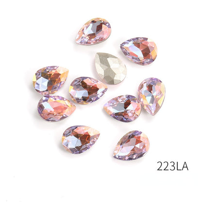 Drop Water Shape 10*14mm/13*18mm Nail Art Crystal Shiny Diamond Rhinestone for DIY Accessories