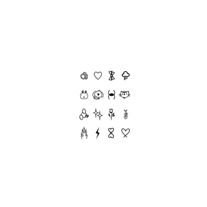 Fashion Small Tattoo Stickers Cute Student Finger Ins Style Semi-permanent Herbal Tattoo Stickers