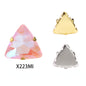 18mm Triangle Shape Mocha Color Sew on Rhinestone with Silver/Gold Bottom Crystal Diamond for Clothing Garment
