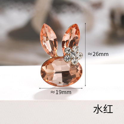 Faship Rhinestone Crystal Bunny Rabbit Pin Brooch Accessories for Easter