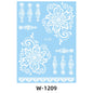 White Lace Tattooed HENNA INSTAN/HENNA TEMPORER Waterproof Indian Floral Geometric Pattern for A Party Wedding