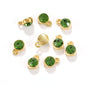 6MM Beads Pendant Shiny Crystal Diamond Glass Rhinestone  with Gold/Silver Zinc Base Necklace