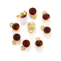 6MM Beads Pendant Shiny Crystal Diamond Glass Rhinestone  with Gold/Silver Zinc Base Necklace