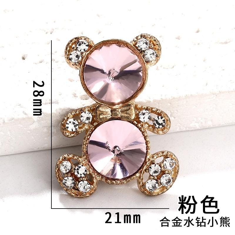 Crystal Bear Multi-color Diamond Bear Brooch DIY Accessories
