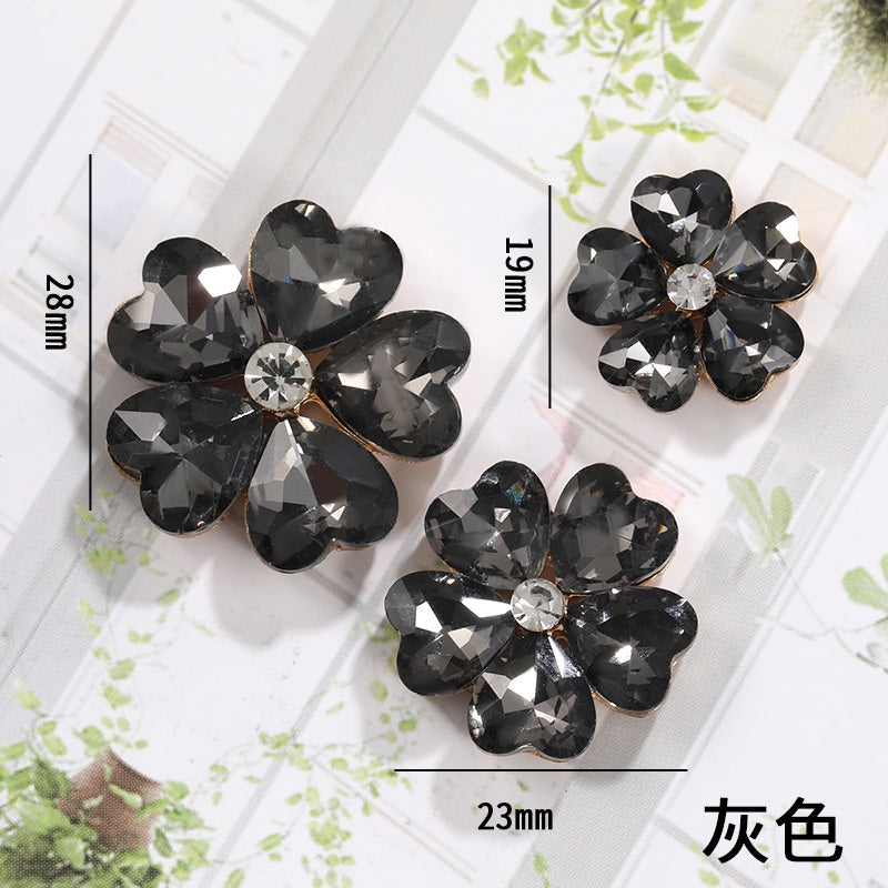 Golden Flower-Leaf Bridal Headpieces for Wedding Headband Bride Hair Pieces Crystal Flower Girl Hair Accessories Clothing Mobile Phone Case DIY Material