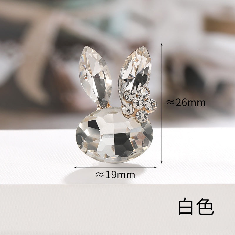 Faship Rhinestone Crystal Bunny Rabbit Pin Brooch Accessories for Easter