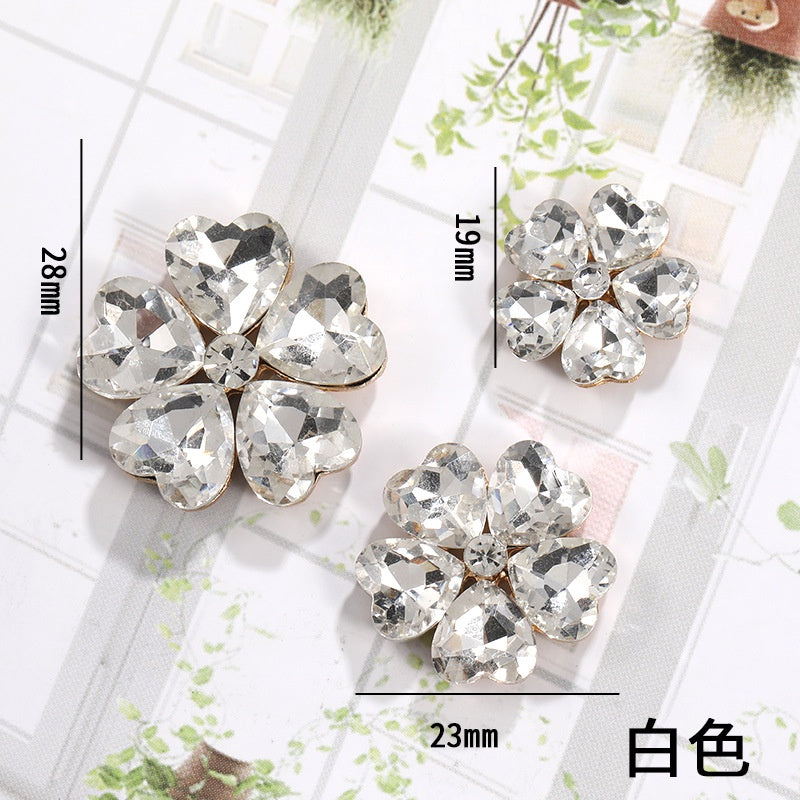 Golden Flower-Leaf Bridal Headpieces for Wedding Headband Bride Hair Pieces Crystal Flower Girl Hair Accessories Clothing Mobile Phone Case DIY Material