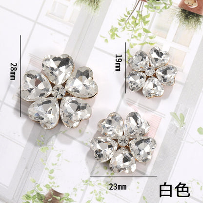 Golden Flower-Leaf Bridal Headpieces for Wedding Headband Bride Hair Pieces Crystal Flower Girl Hair Accessories Clothing Mobile Phone Case DIY Material