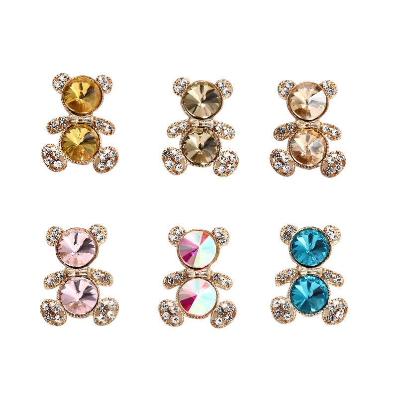Crystal Bear Multi-color Diamond Bear Brooch DIY Accessories
