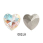 50PCS Heart Shape 10mm/12mm Nail Arr Crystal Shiny Rhinestone for Clothing Jewelry Making