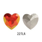 30PCS Heart Shape 10mm/12mm Nail Arr Crystal Shiny Rhinestone for Clothing Jewelry Making