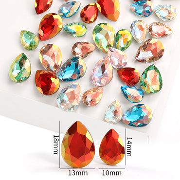 Drop Water Shape 10*14mm/13*18mm Nail Art Crystal Shiny Diamond Rhinestone for DIY Accessories