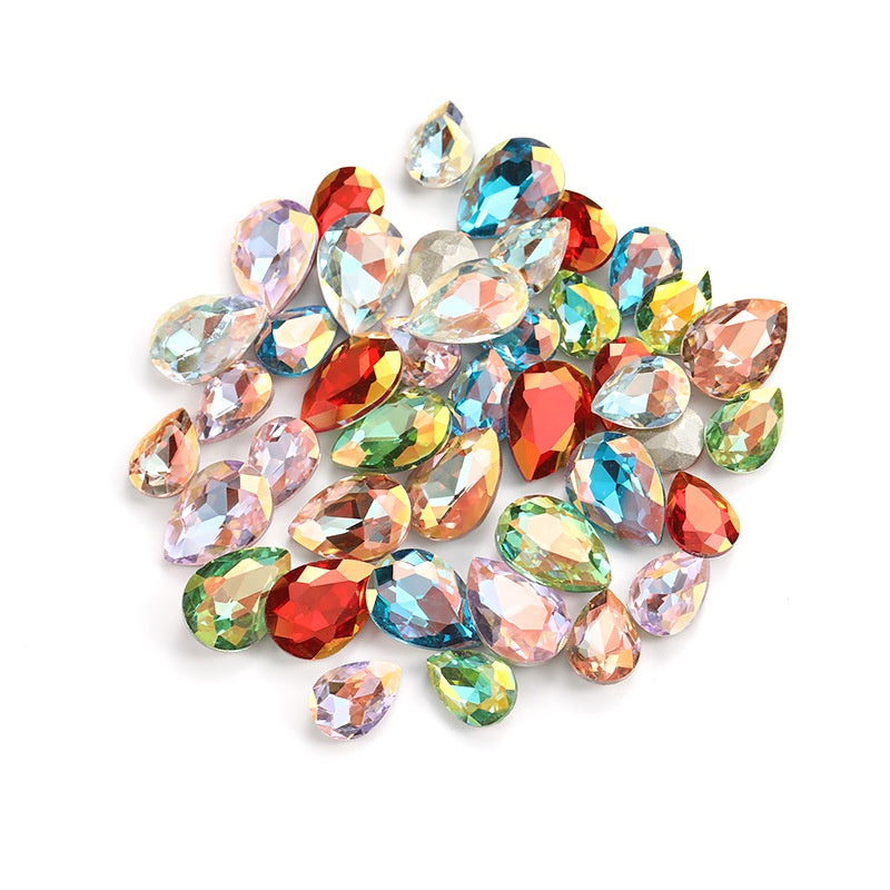 Drop Water Shape 10*14mm/13*18mm Nail Art Crystal Shiny Diamond Rhinestone for DIY Accessories