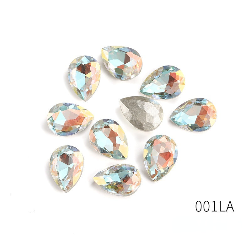 Drop Water Shape 10*14mm/13*18mm Nail Art Crystal Shiny Diamond Rhinestone for DIY Accessories