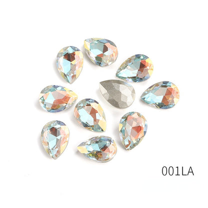 Drop Water Shape 10*14mm/13*18mm Nail Art Crystal Shiny Diamond Rhinestone for DIY Accessories